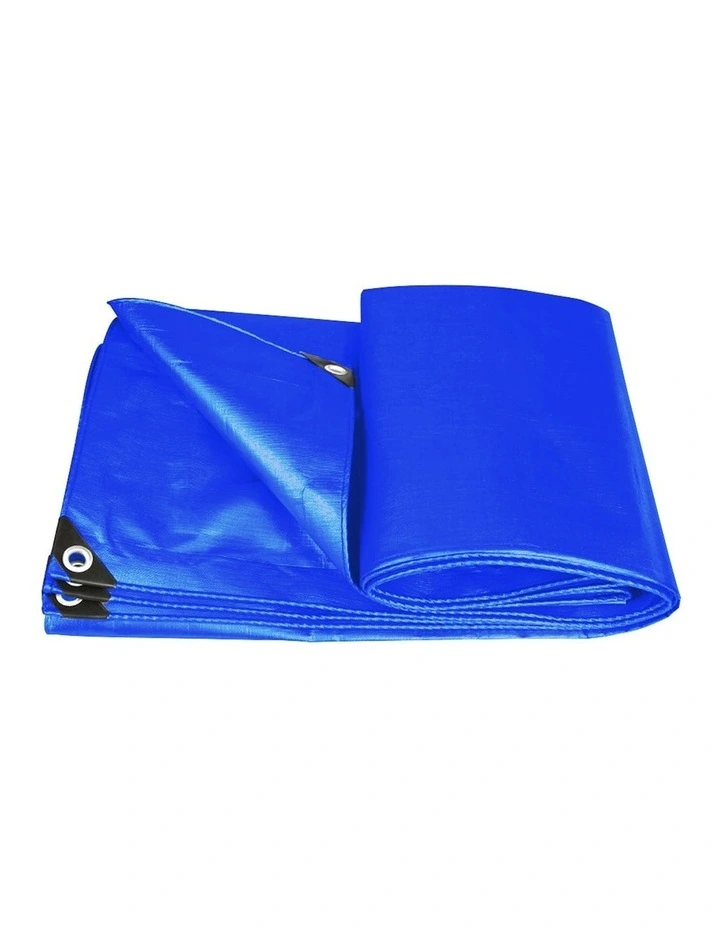 Tarp Tarpaulin 200GSM Camping Tent Cover 2.75x3.65m in Blue image 1