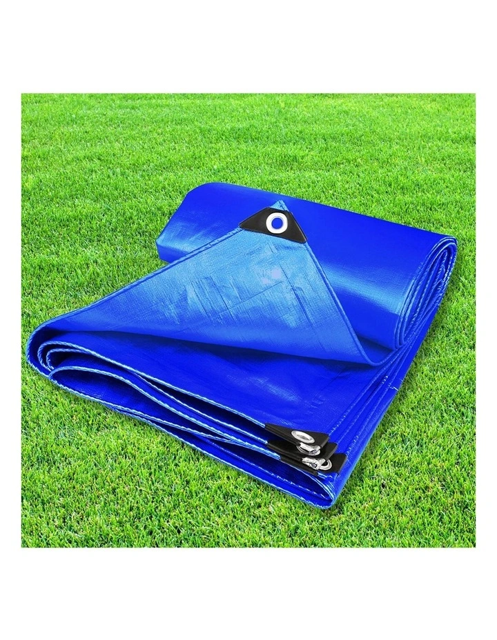 Tarp Tarpaulin 200GSM Camping Tent Cover 2.75x3.65m in Blue image 6