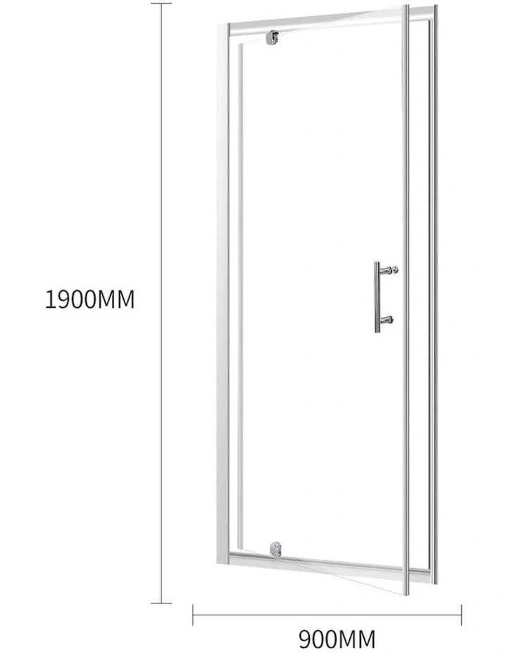 Bath Shower Enclosure Screen Seal Strip Glass Shower Door 900x1900mm image 3