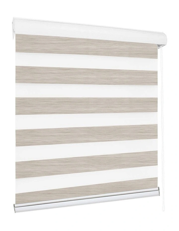 Blackout Zebra Roller Blind Curtains 150x210 in Beige image 1