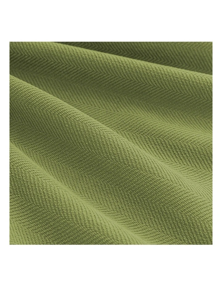 2XBlockout Chenille Blackout Draperies Curtains Eyelet Day 180x250 in Green image 4