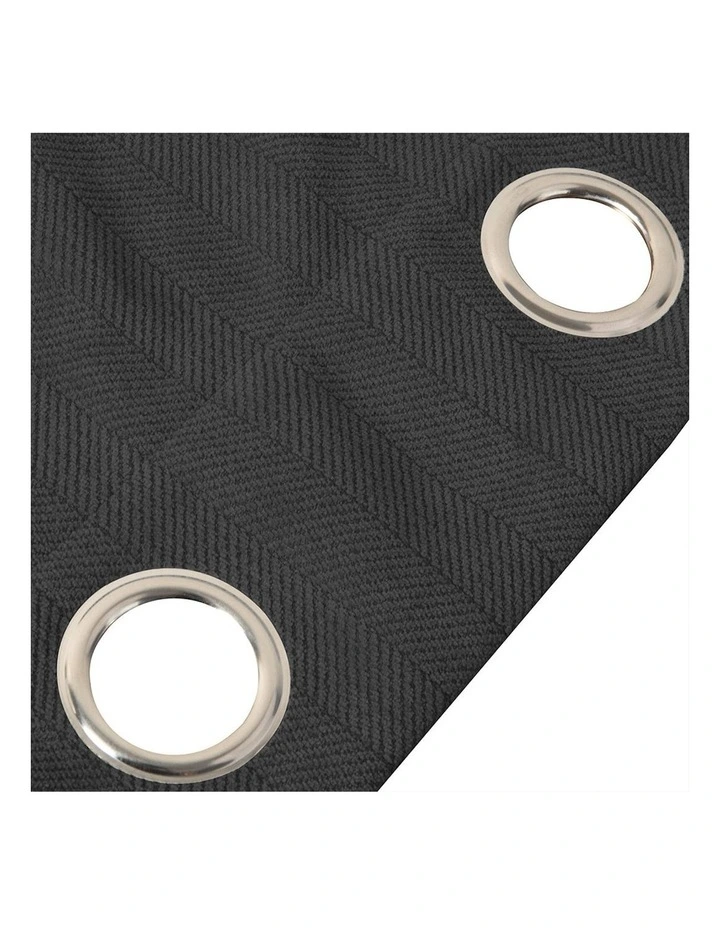 2XBlockout Chenille Blackout Draperies Curtains Eyelet Day 240x250 in Grey image 5