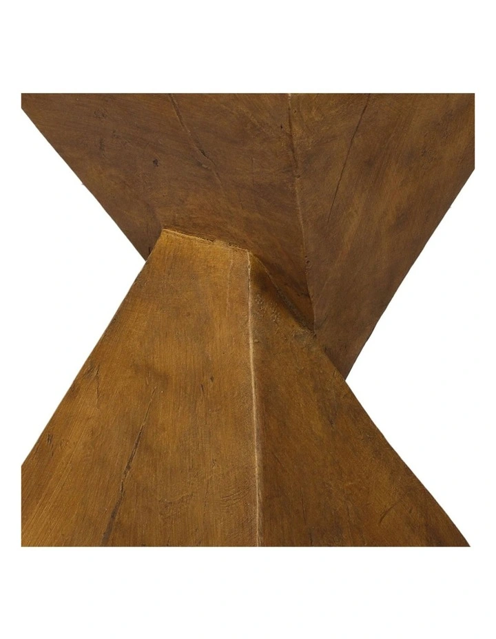 Terrazzo Geometric Shape Magnesia Concrete Side Table in Brown image 5