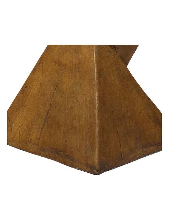 Terrazzo Geometric Shape Magnesia Concrete Side Table in Brown image 6