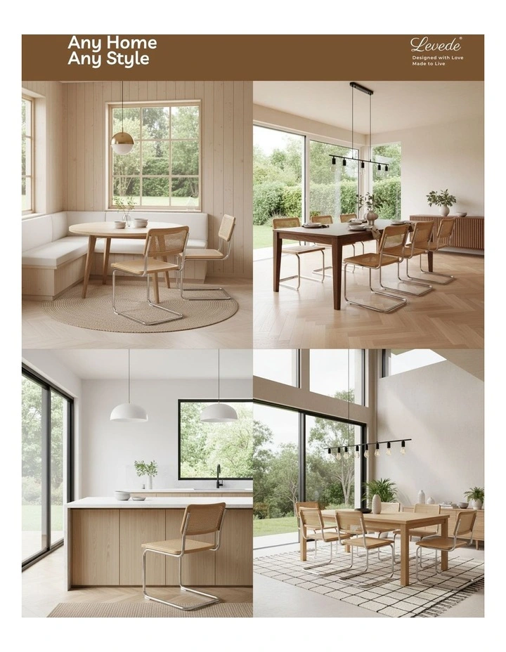 Cantilever Velvet Dining Chairs x2 in Beige image 4