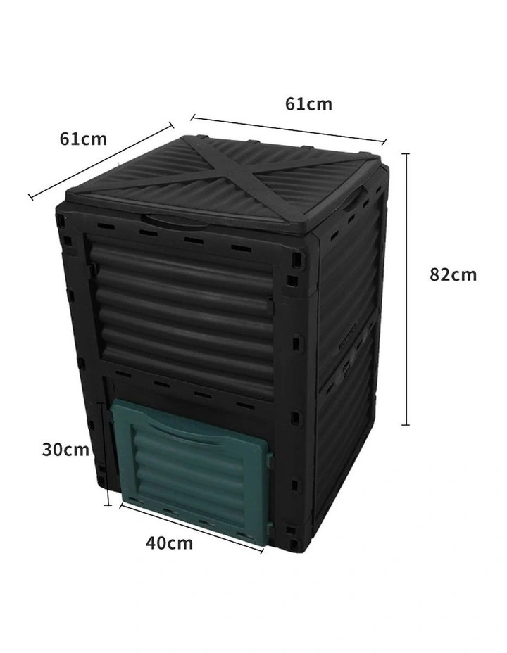 Food Waste Recycling Compost Bin 290L in Black image 3
