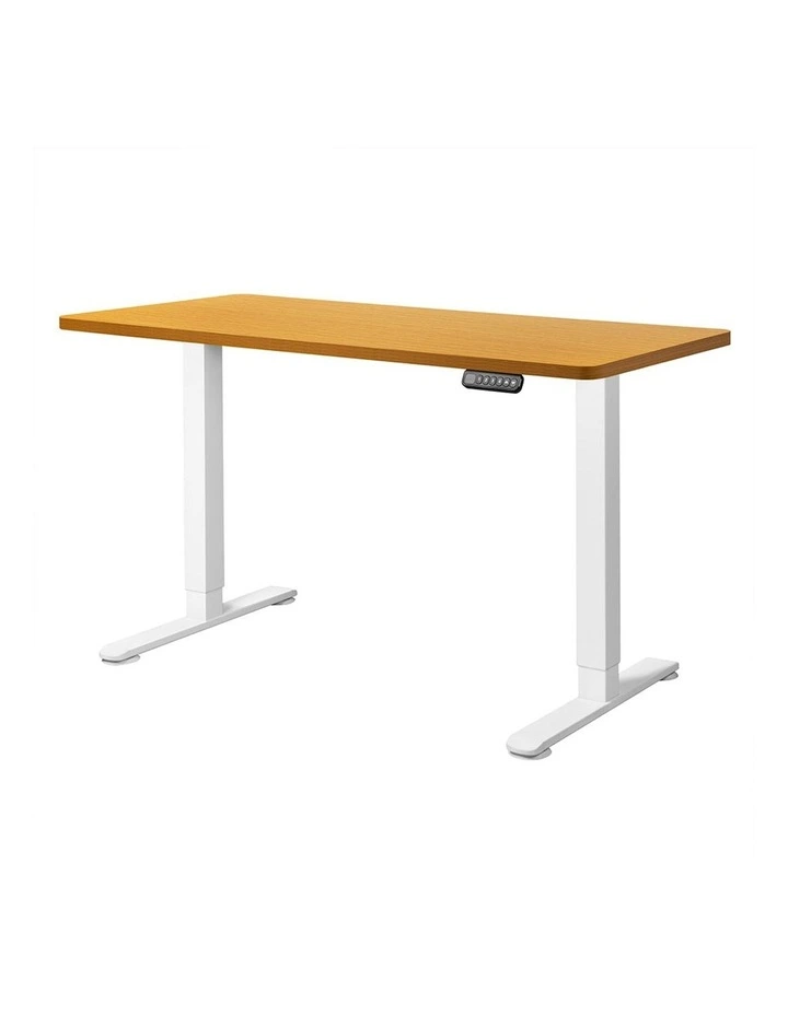 Electric Dual Motor Height Adjustable Motorised Standing Desk 120cm in Natural image 1