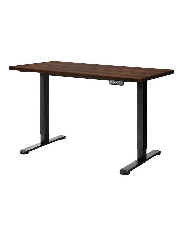 Electric Dual Motor Height Adjustable Motorised Standing Desk 140cm in Walnut image 1