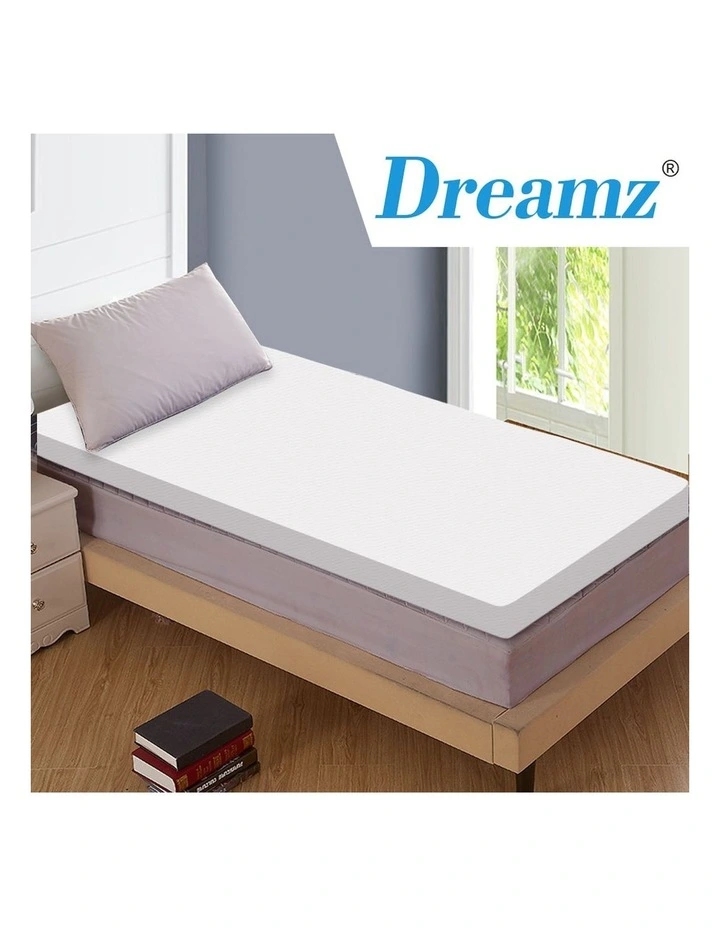 Memory Foam Single Mattress Topper 7cm in White image 7