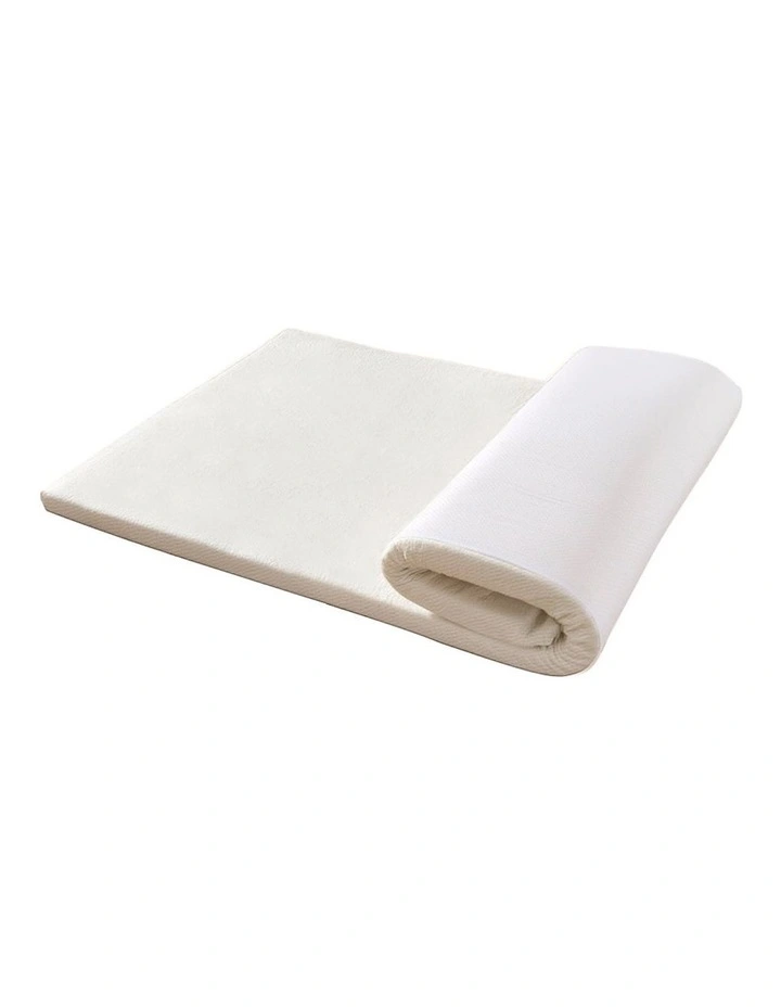 Memory Foam Single Mattress Topper 7cm in White image 1