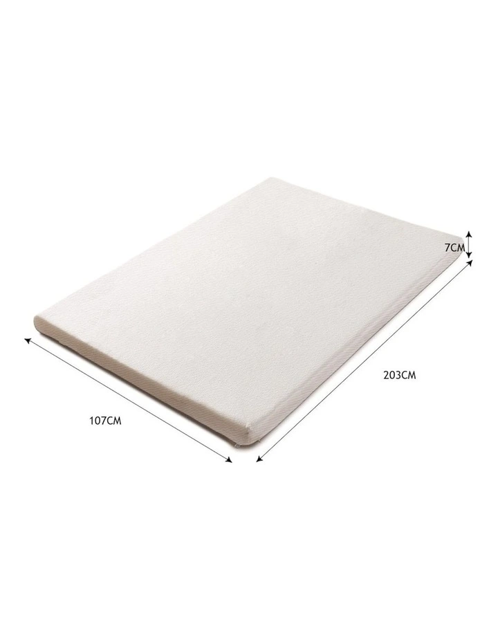 Memory Foam Single Mattress Topper 7cm in White image 3
