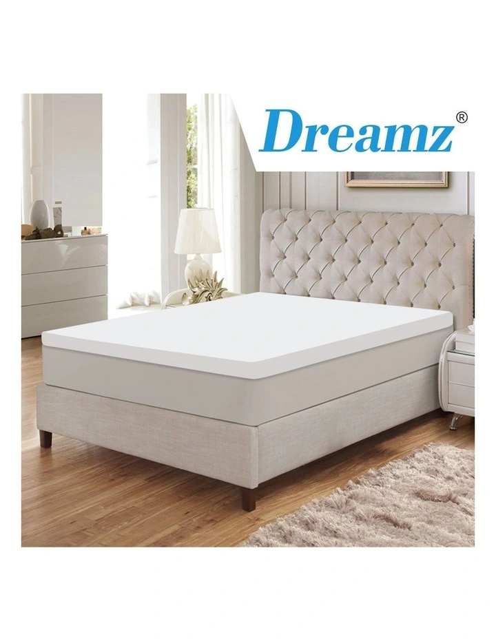 Memory Foam Single Mattress Topper 7cm in White image 7