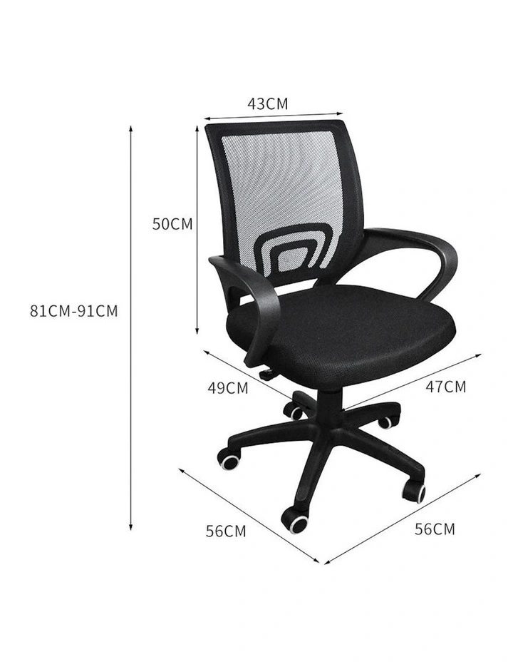 Office Mesh Chairs 2x in Black image 3