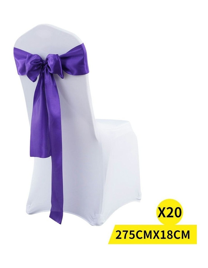 Satin Chair Sashes Fabric Covers Decoration x20 in Purple