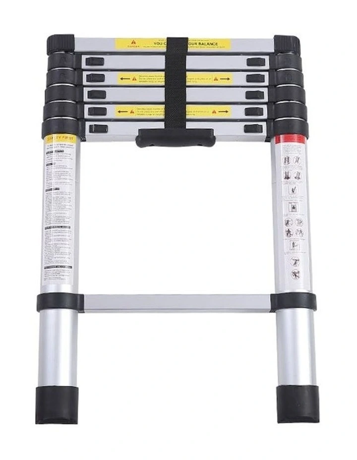 Telescopic Aluminium Single-side Ladder 2M in Silver image 1