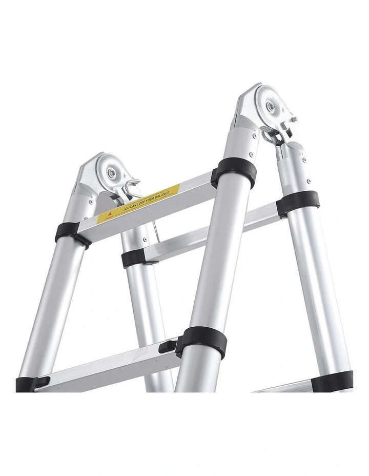 Telescopic Aluminium Single-side Ladder 2M in Silver image 4