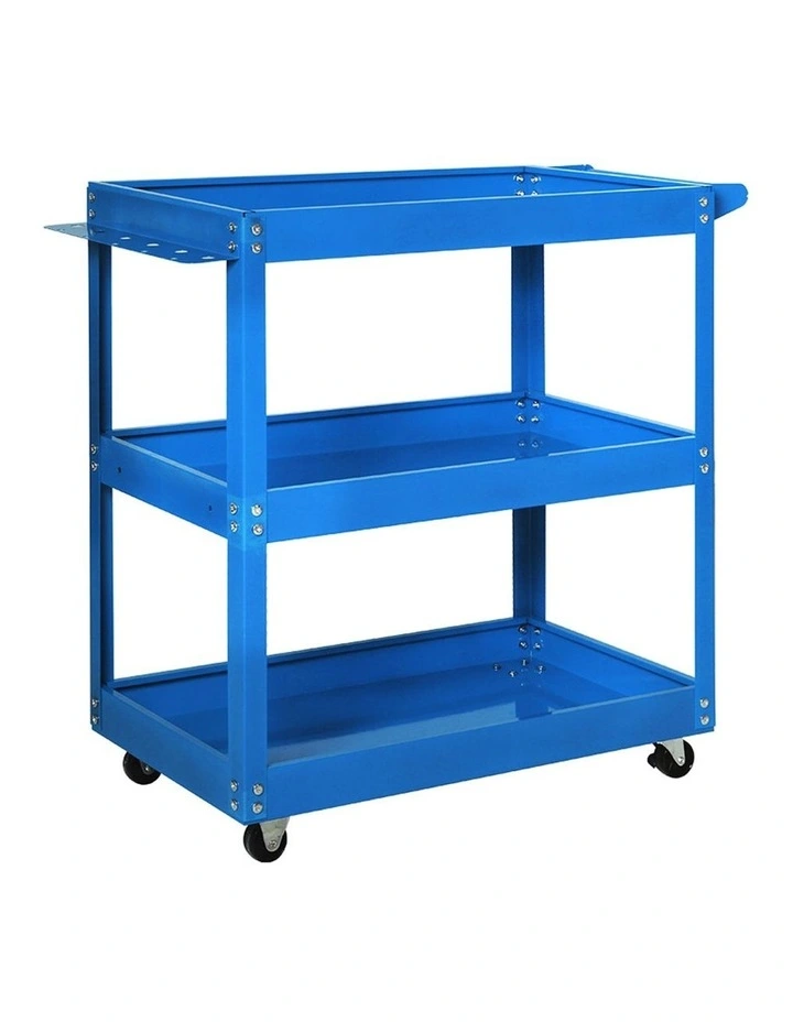 Tool Cart Trolley Toolbox Workshop Garage Storage Organizer Steel in Blue image 1