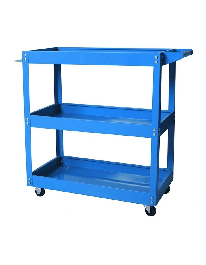 Tool Cart Trolley Toolbox Workshop Garage Storage Organizer Steel in Blue image 2