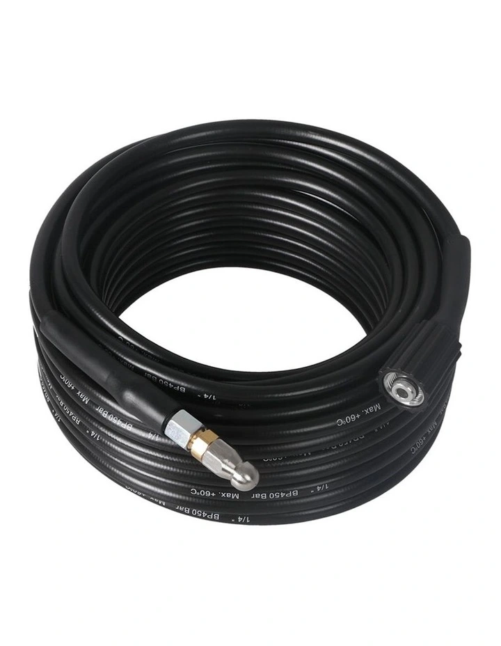 High Pressure Hose 20M with Drain Cleaner Head 22M in Black image 2