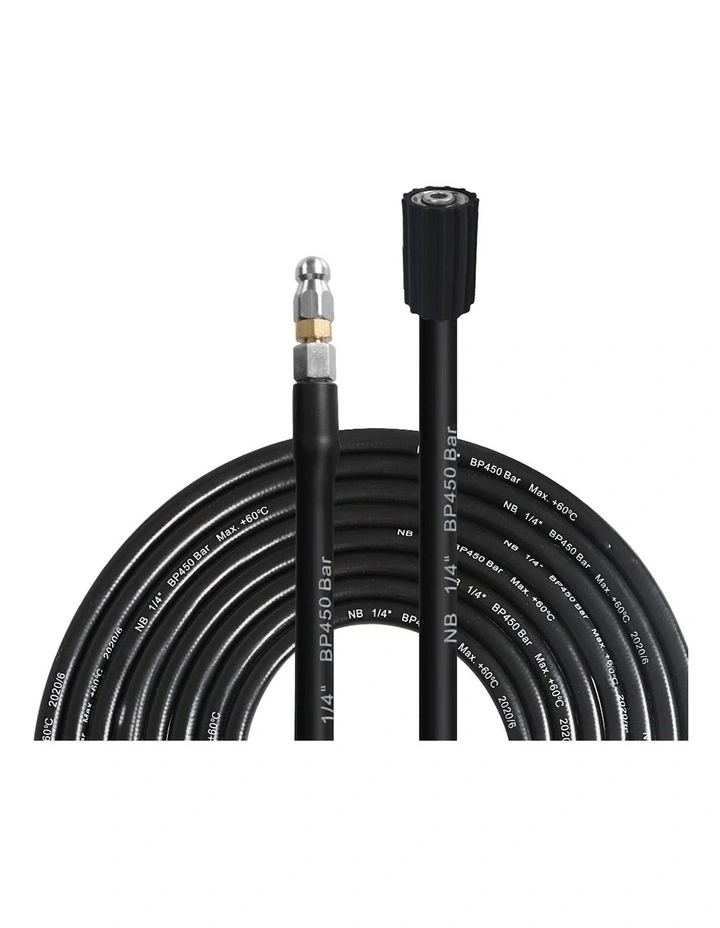 High Pressure Hose 20M with Drain Cleaner Head 22M in Black image 4