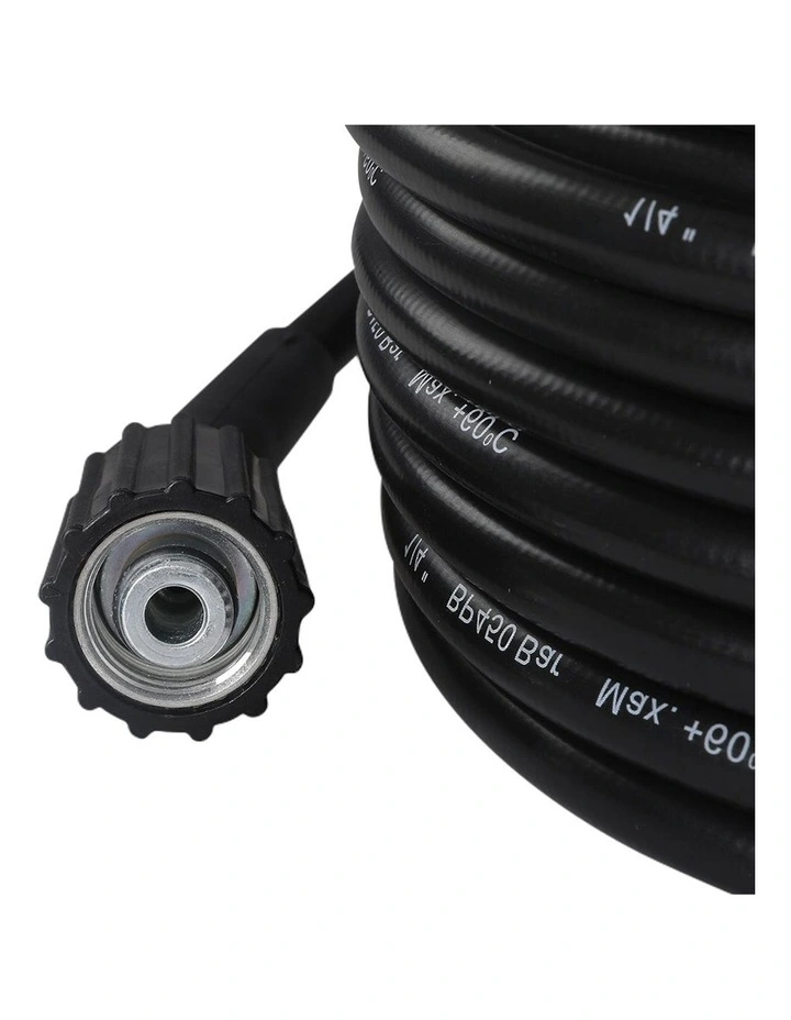 High Pressure Hose 20M with Drain Cleaner Head 22M in Black image 5