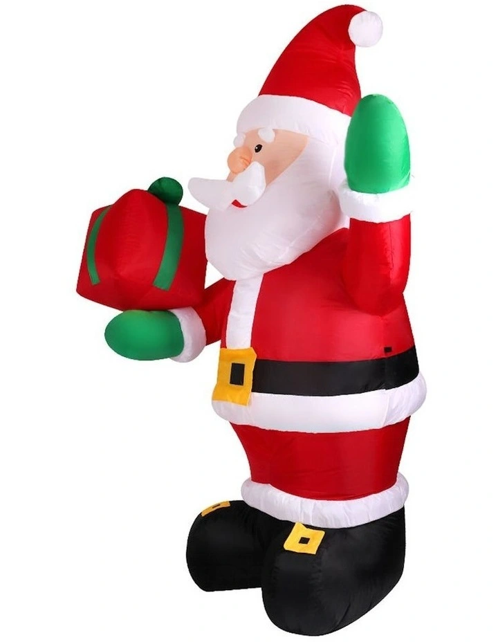 Inflatable Christmas Outdoor Decorations Santa LED Lights image 2