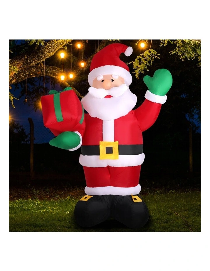 Inflatable Christmas Outdoor Decorations Santa LED Lights image 7