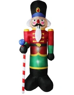 Inflatable Christmas Decorations Nutcracker 2.4M LED Lights