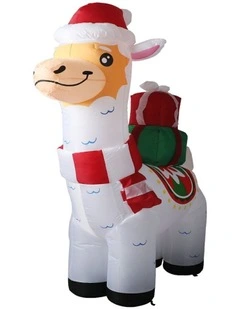 Inflatable Christmas Decorations Xmas Alpaca 1.8M LED Lights