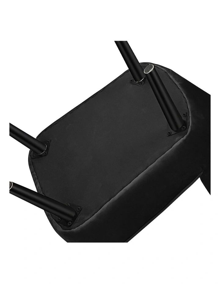 Velvet Accent Chair in Black image 4