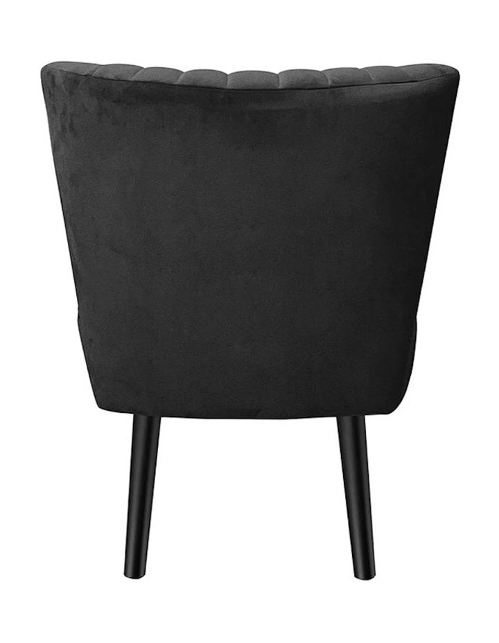 Velvet Accent Chair in Black image 6