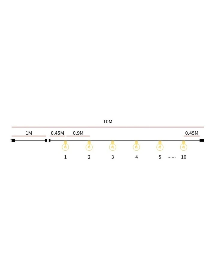 Waterproof Festoon String Lights 10m in Warm White image 3
