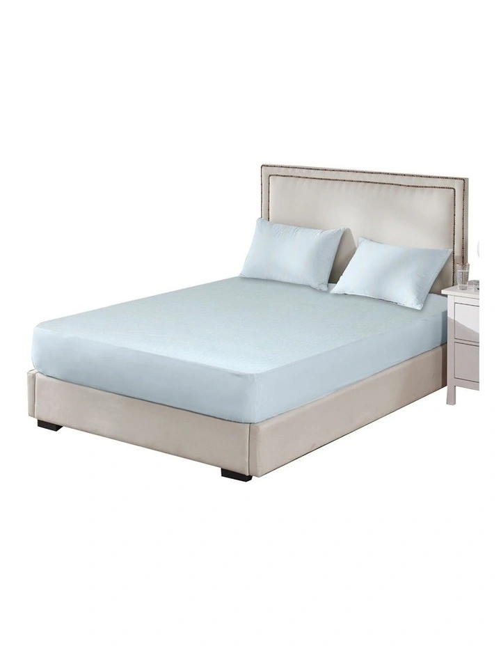 Cotton Terry Towel Waterproof Mattress Protector in Blue image 2