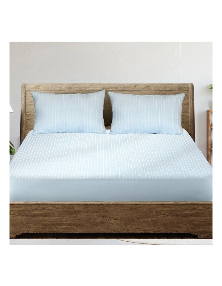 Cotton Terry Towel Waterproof Mattress Protector in Blue image 7