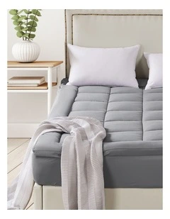 Bamboo Fiber King Single Mattress Topper in Charcoal