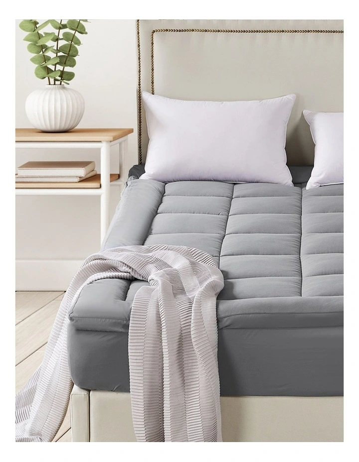 Bamboo Fiber King Single Mattress Topper in Charcoal image 1