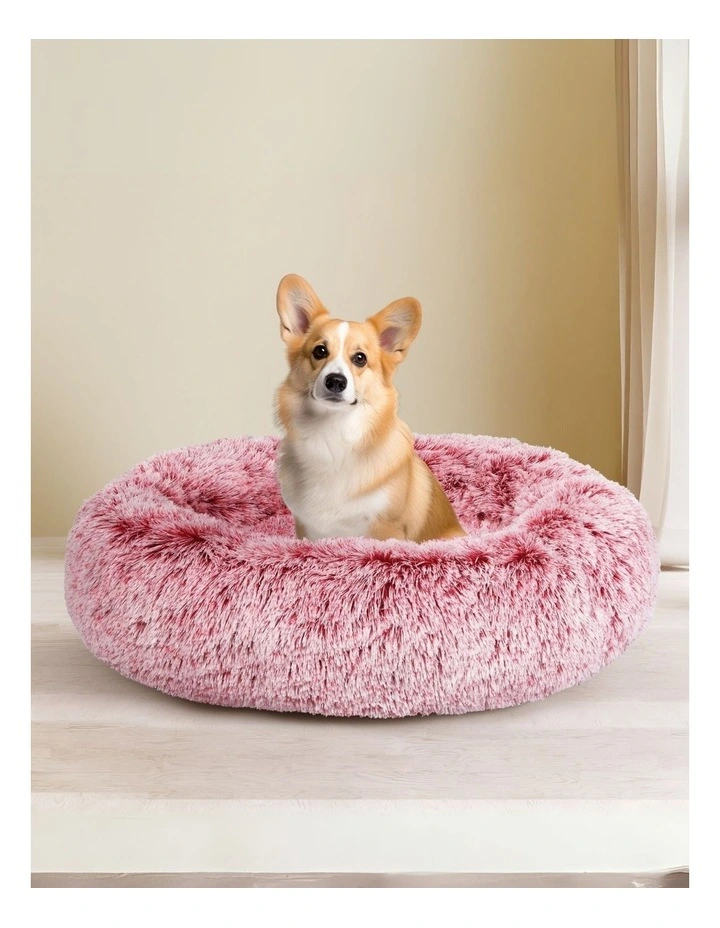 Pet Calming Bed Nest Replaceable Cover LinPink image 2