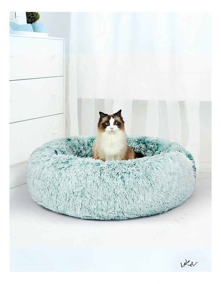 Pet Calming Bed Nest Replaceable Cover LinGreen image 2