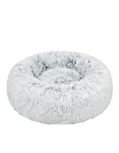 Soft Plush Kennel Pet Calming Bed Replaceable Cover M in Charcoal