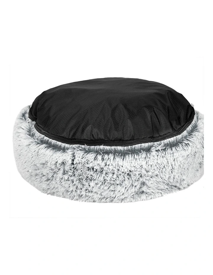 Soft Plush Kennel Pet Calming Bed Replaceable Cover M in Charcoal image 5