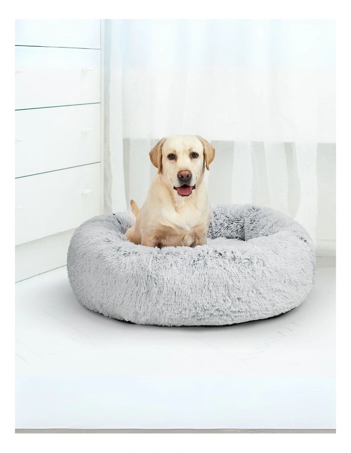 Soft Plush Kennel Pet Calming Bed Replaceable Cover M in Charcoal image 7