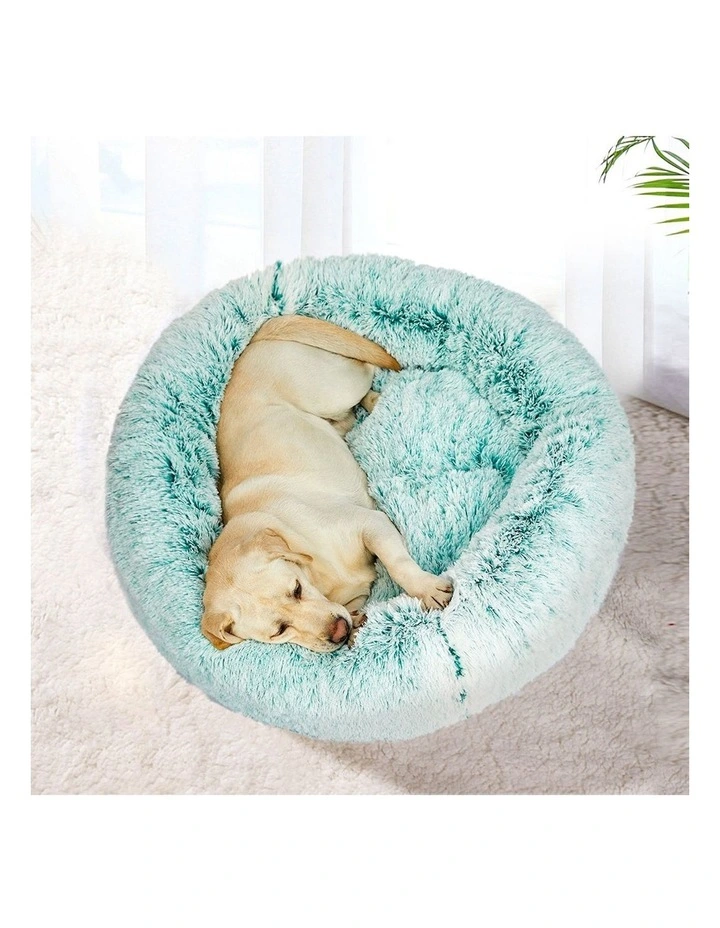 Soft Plush Kennel Calming Bed Replaceable Cover M in Green image 6