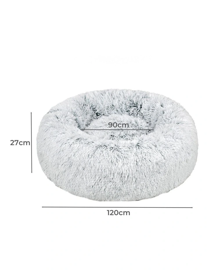 Soft Plush Kennel Calming Bed Replaceable Cover XXL in Grey image 3