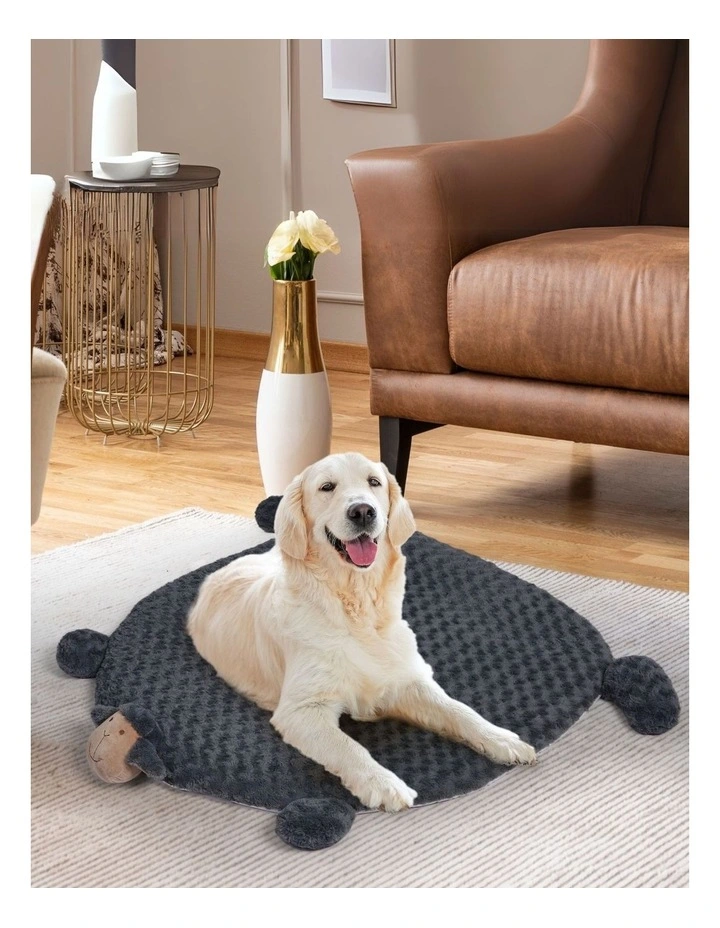 Cushion Puppy Kennel Pet Calming Bed in Charcoal image 2