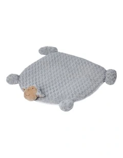 Cushion Puppy Kennel Mat Pet Calming Bed with Squeaky Toys in Grey