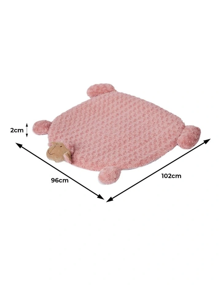 Cushion Puppy Kennel Mat Pet Calming Bed Squeaky Toys in Pink image 3