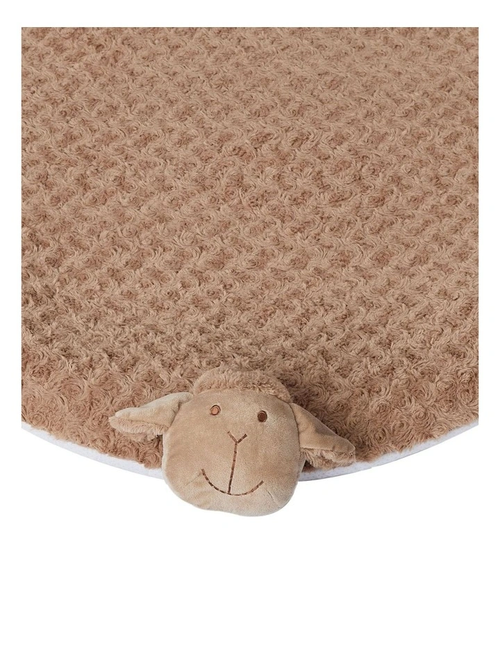 Cushion Puppy Kennel Mat Pet Calming Bed with Dog Squeaky Toys in Tan image 4