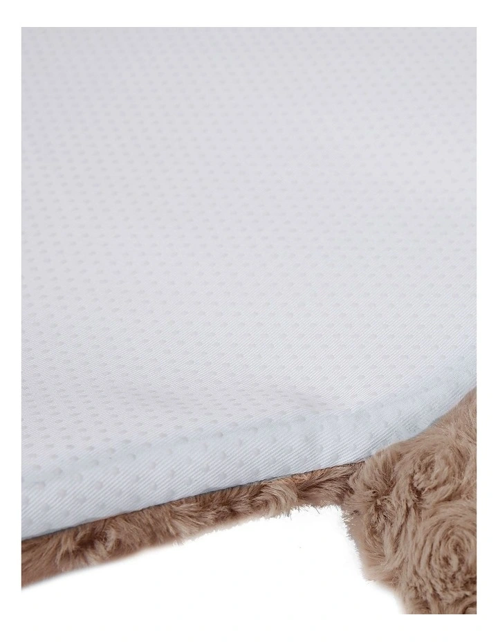 Cushion Puppy Kennel Mat Pet Calming Bed with Dog Squeaky Toys in Tan image 6
