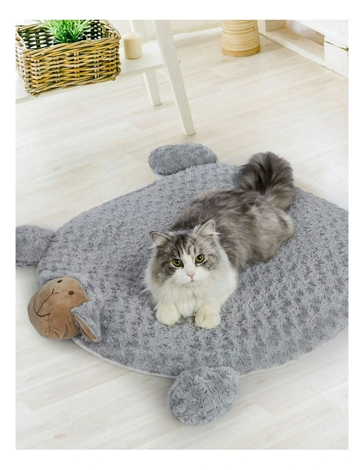 Cushion Puppy Kennel Calming Beds M in Grey image 2