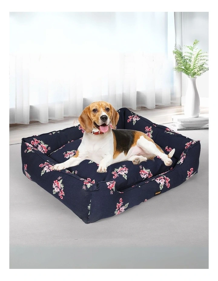 Calming Bed with Double-Sided Cushion XL in Navy image 2